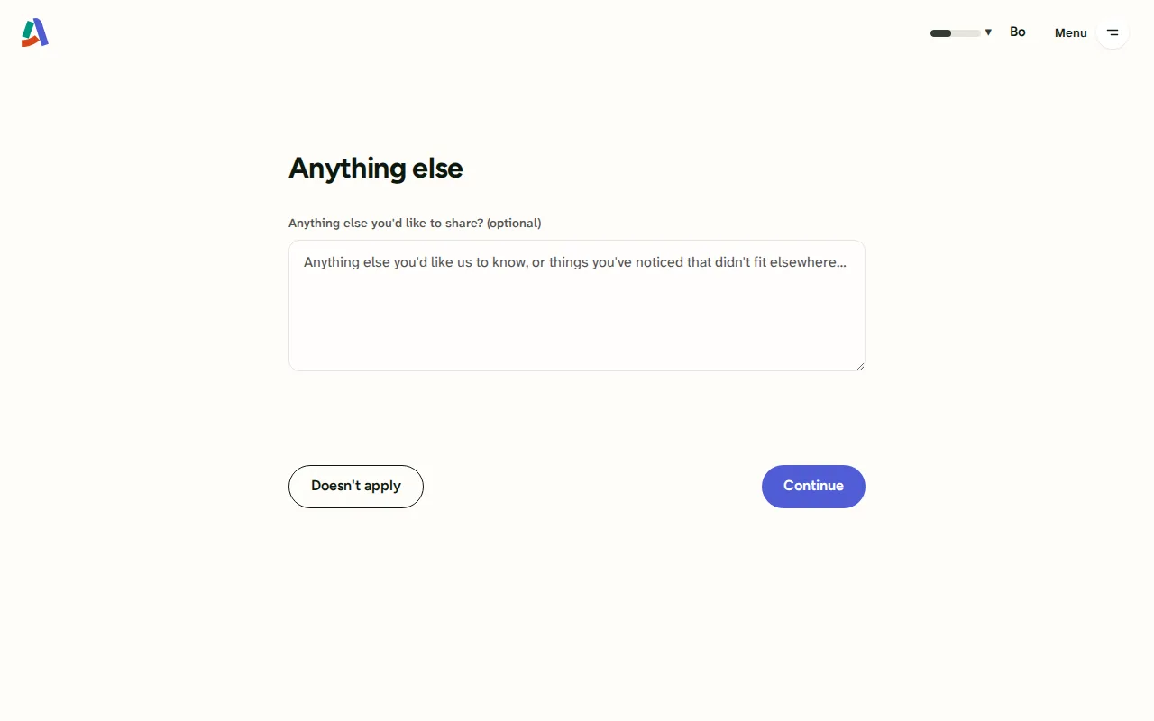 Screenshot: Anything else to add