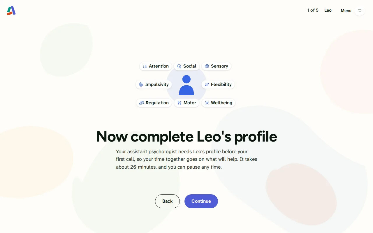 Screenshot: How this works, and “What should we call you?”