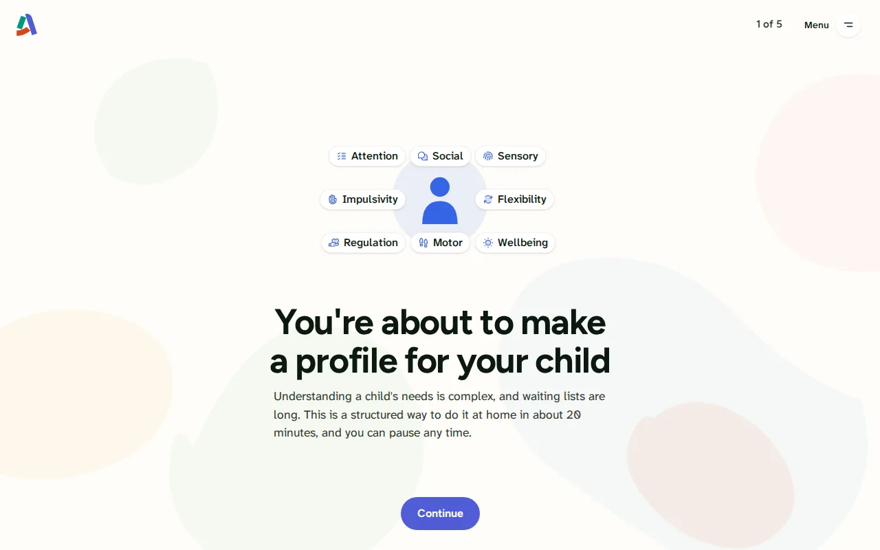 Screenshot: How this works, and “What should we call you?”
